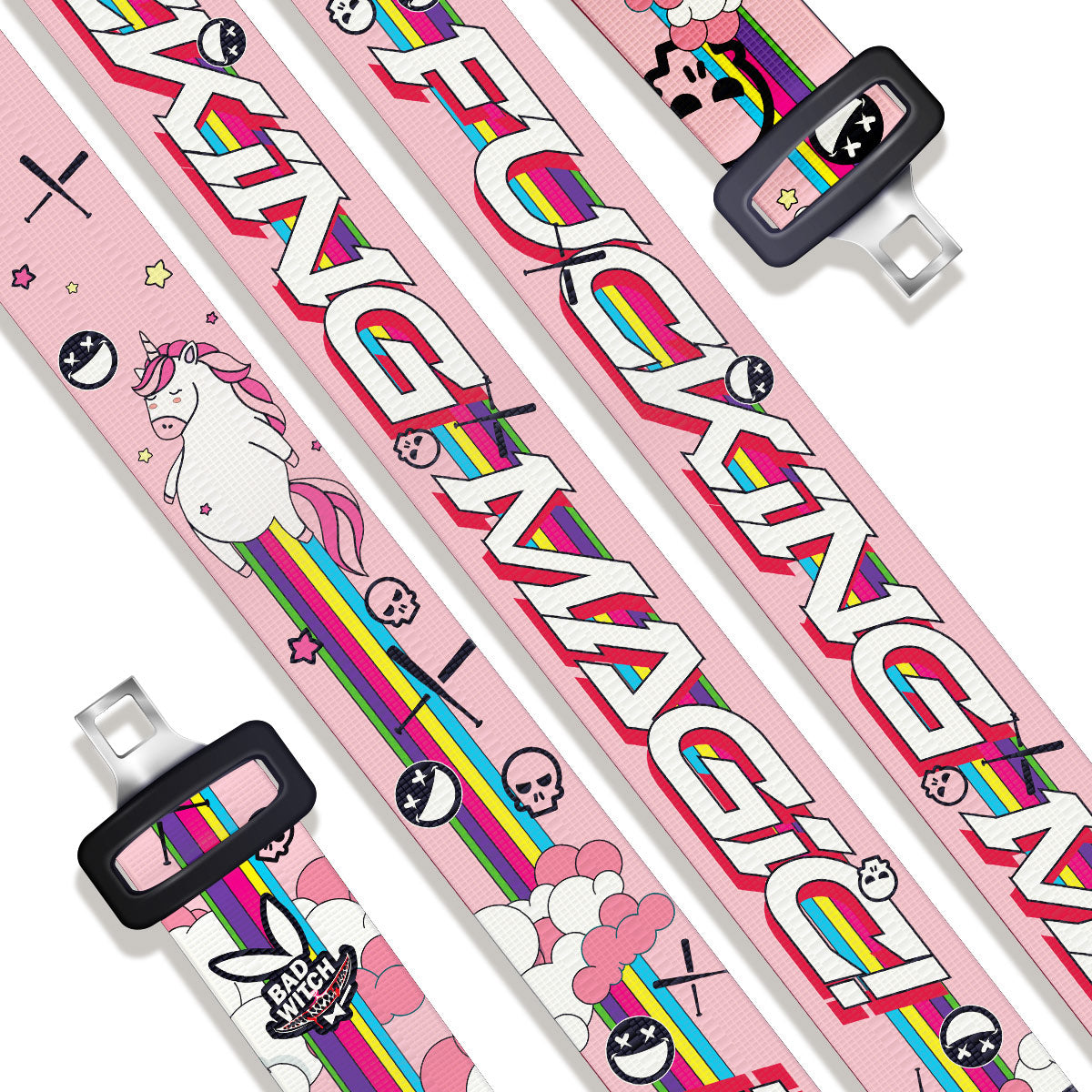 Seat Belts 07 UNICORN MAGIC PINK