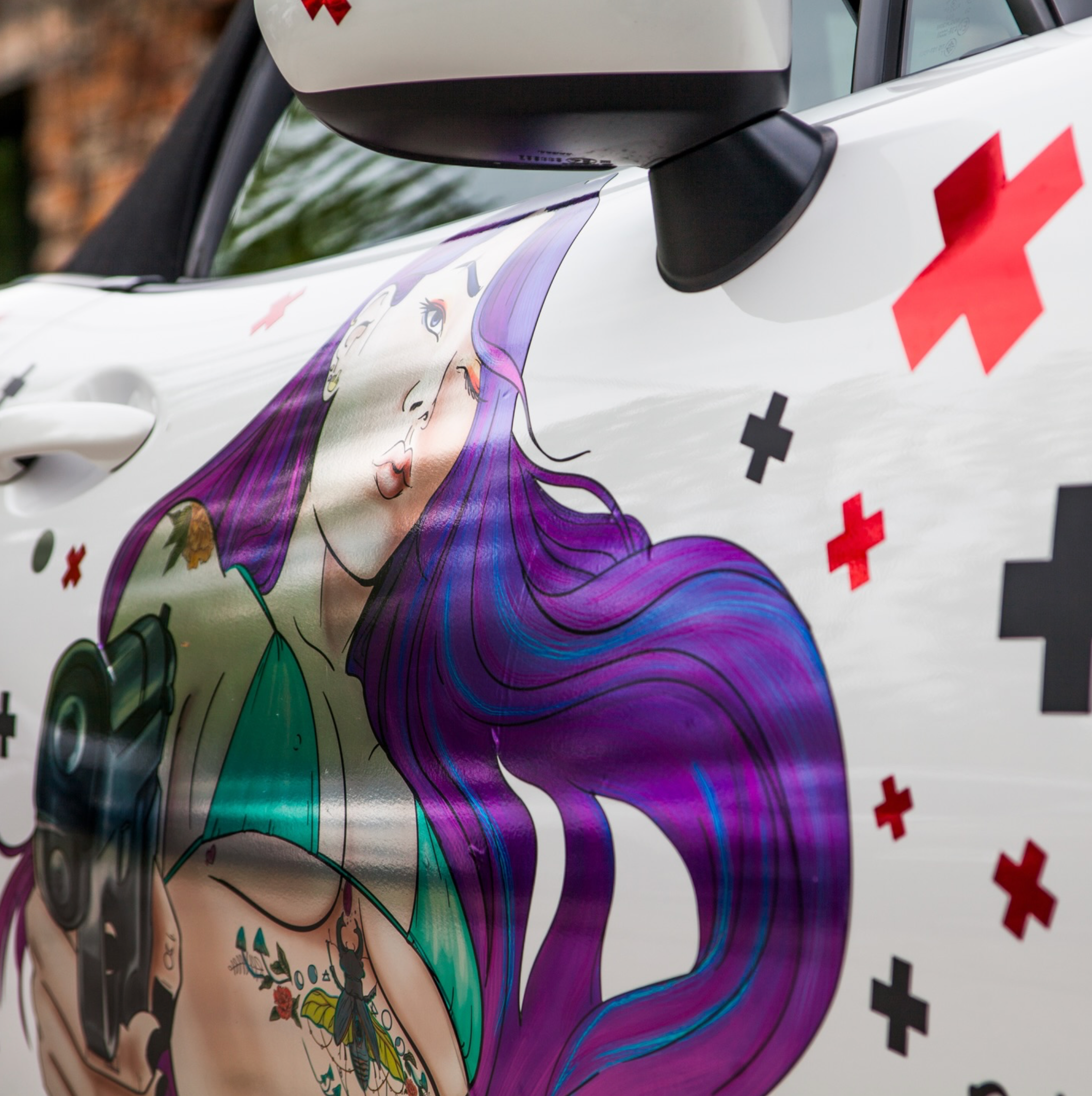 Tattoo & Gun - sticker