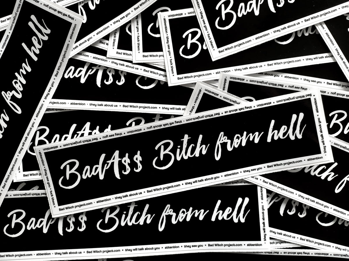 Naklejka BadAss Bitch from hell — slap — zdjęcie gotowych naklejek