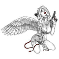 Naklejka Evil Pin-up