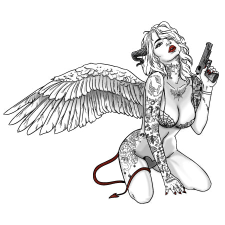 Naklejka Evil Pin-up