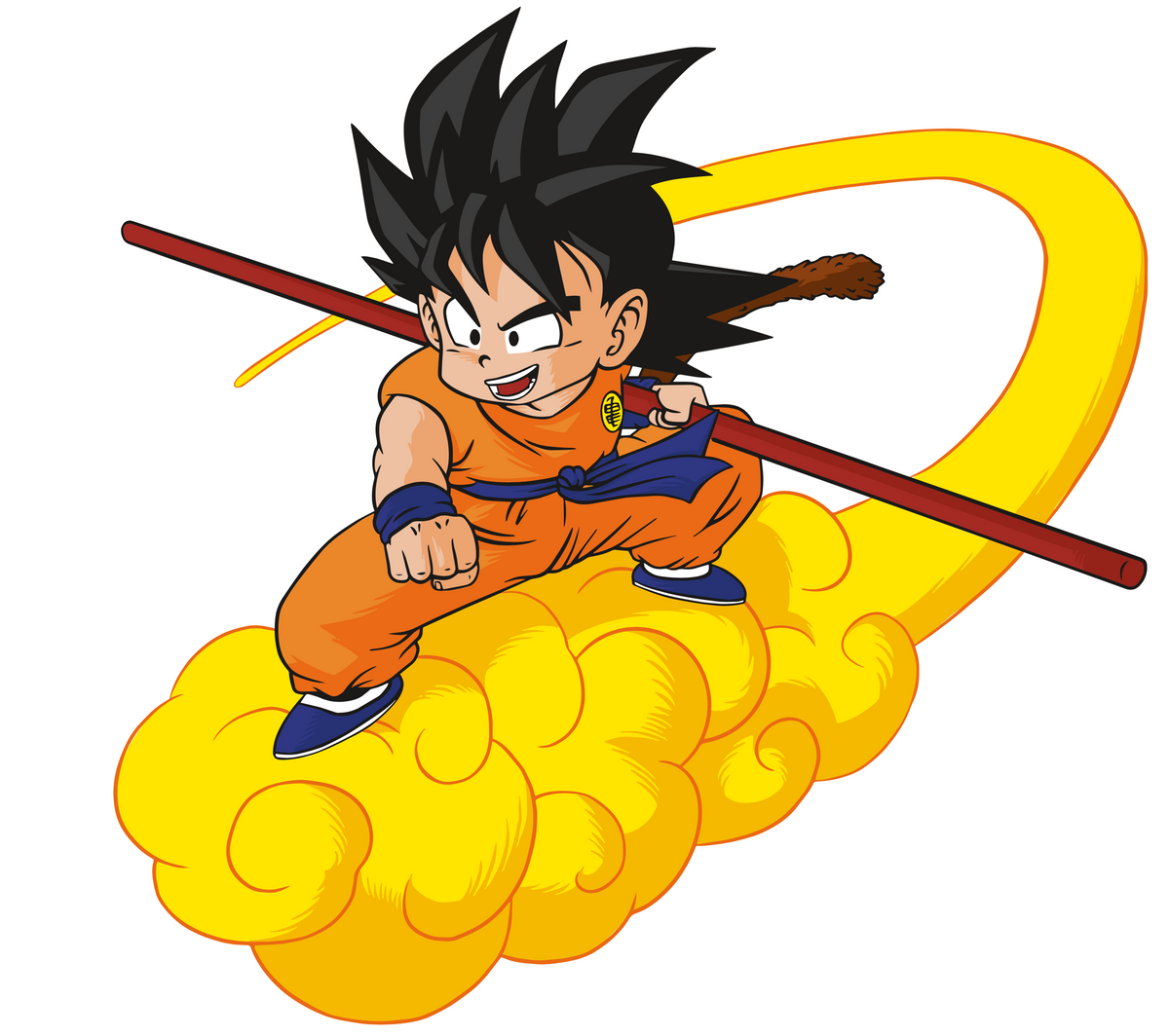 Naklejka Goku na chmurce